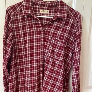 Medium Hollister Red Button up